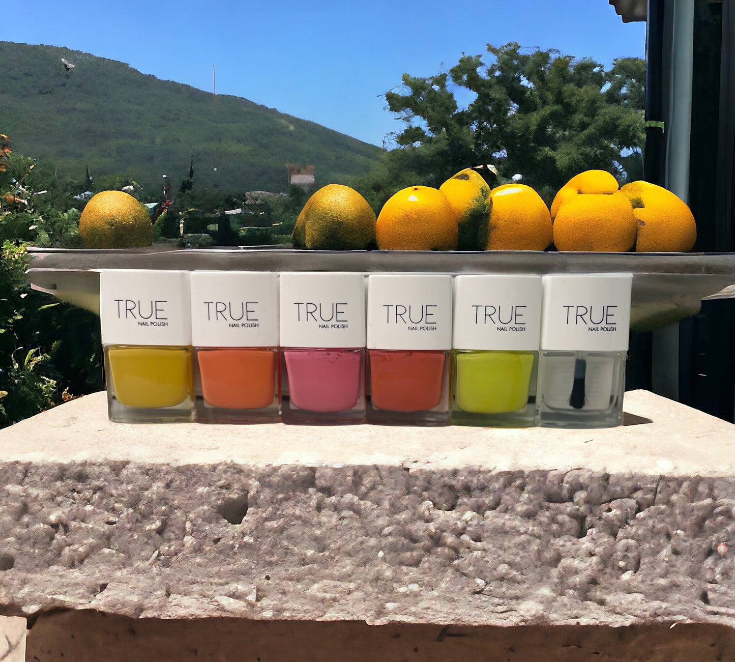 A photo of the citrus collection from True Nail Polish