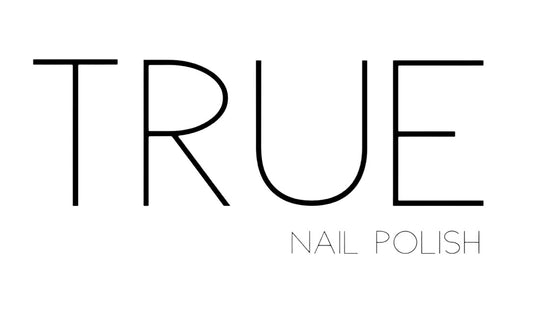 TRUE NAIL POLISH logo. Minimal and classic, we let our colours speak for themselves 
