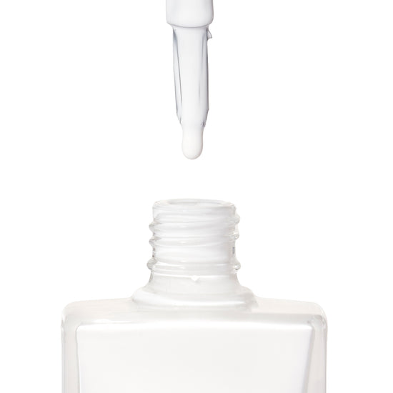 A bottle of Santorini, a bright white shade from True Nail Polish