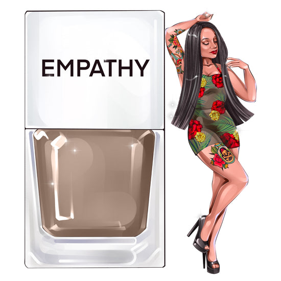 A True Nail Polish pinup for Empathy a pale brown nude  shade