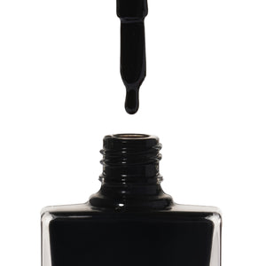 A bottle of L.B.D a glossy black shade from True Nail Polish