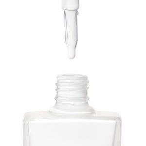 A bottle of Santorini, a bright white shade from True Nail Polish
