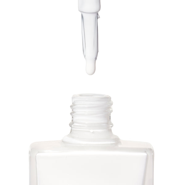 A bottle of Santorini, a bright white shade from True Nail Polish