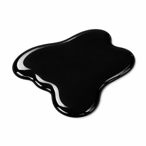 Nail swatch of L.B.D showing rich opaque jet black colour with a glossy gel-like shine and smooth full-coverage finish.
