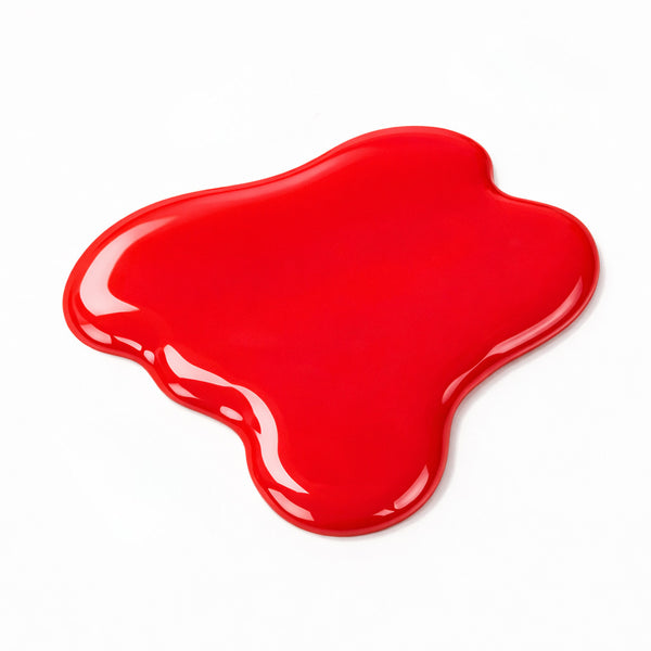 Nail swatch of Lipstick On Your Collar showing rich classic red colour with a glossy gel-like shine and smooth full-coverage finish.