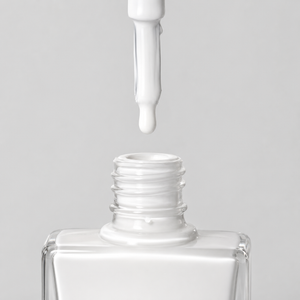 Crisp white nail polish by TRUE Nail Polish featuring a vegan, cruelty-free, quick-drying formula with brilliant salon-quality shine.
