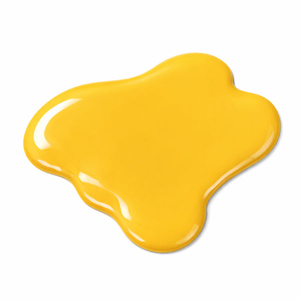 Nail swatch of Sunflower Fields showing rich sunflower yellow colour with a glossy gel-like shine and smooth full-coverage finish.