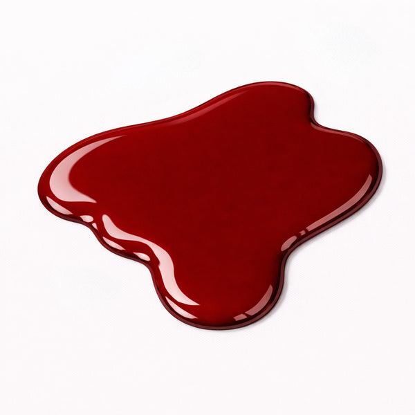a swatch of Spiced Rum a dark red, shade from True Nail Polish, a vegan, plant based, breathable nail polish